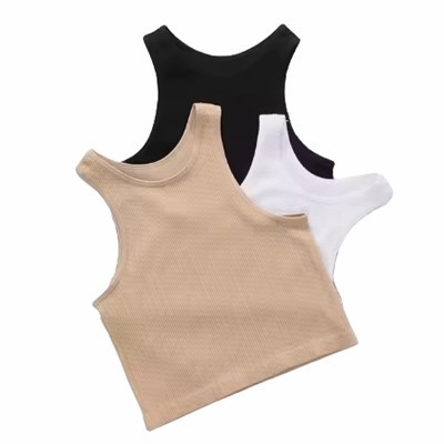 Solide Weste aus 100 % Baumwolle